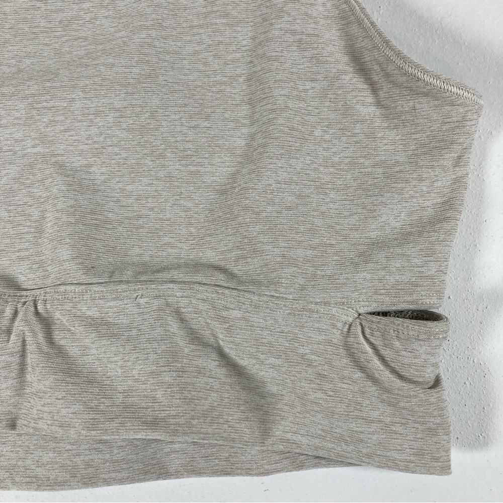 OUTDOOR VOICES Slash Back Open Back Cutout Crop Tank Heather Gray Sport Gym  M - Picture 3 of 10